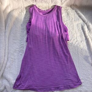 Lululemon No Limits Tank Top Built-In Bra Purple Heathered Size 8 Flowy